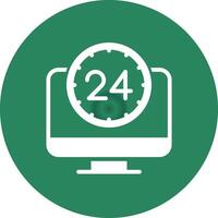 24 7 Monitoring Creative Icon Design vector