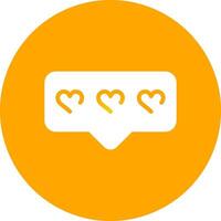 Comment Heart Creative Icon Design vector