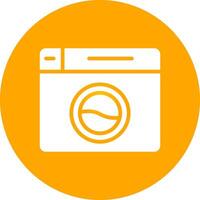 Washing Machine Creative Icon Design vector