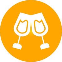 Glass Cheers Creative Icon Design vector