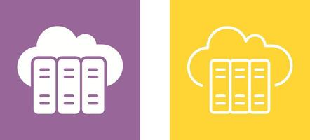 Cloud Library Vector Icon