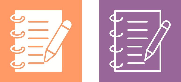 icono de vector de cuaderno de primavera