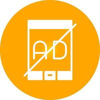 No Ad Creative Icon Design vector