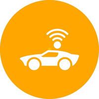 Self Driving Vehicle Creative Icon Design vector