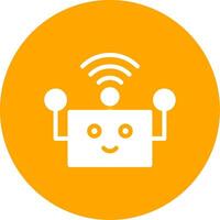 Robot Assistant Creative Icon Design vector