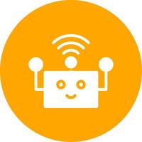 Robot Assistant Creative Icon Design vector