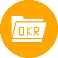 Okr Folder Creative Icon Design vector