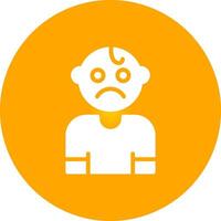 Sad Baby Creative Icon Design vector