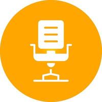 Desk Chair Creative Icon Design vector