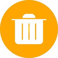 Trash Bin Creative Icon Design vector