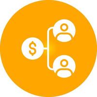 Income Distribution Creative Icon Design vector