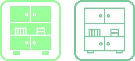 Table with Shelves Vector Icon