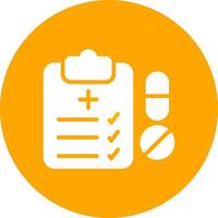 Medical Prescription Creative Icon Design vector