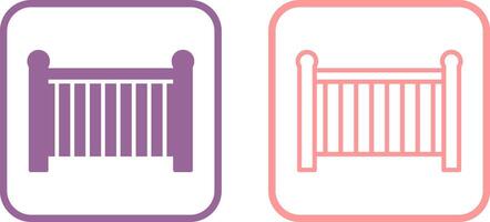 Baby Cot Vector Icon