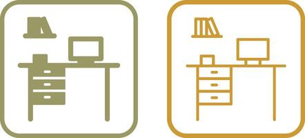 Office Desk Vector Icon