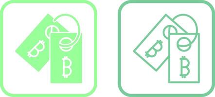 Bitcoin Label Tag Vector Icon