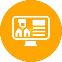 Online Lecture Creative Icon Design vector