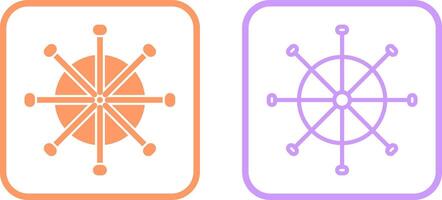 Ship Wheel Vector Icon