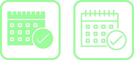 Marked Calendar Vector Icon
