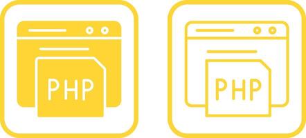icono de vector de php
