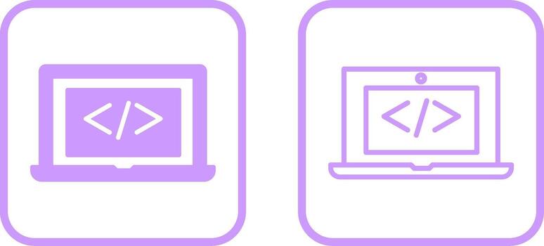 Coding Computer Vector Icon