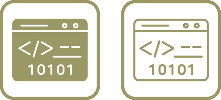 Binary Website Vector Icon