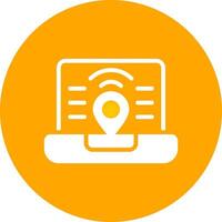 Digital Nomad Hub Creative Icon Design vector