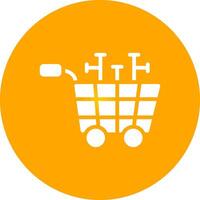 Shopping Cart Creative Icon Design vector