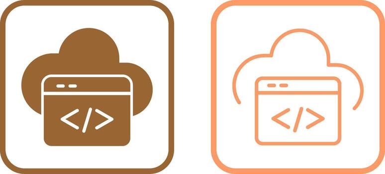 Cloud Coding Vector Icon