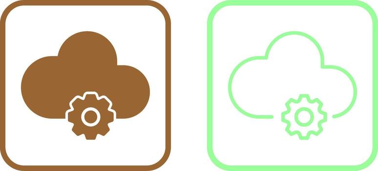 icono de vector de computación en la nube