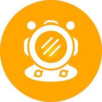 Diving Helmet Creative Icon Design vector