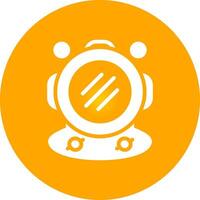 Diving Helmet Creative Icon Design vector