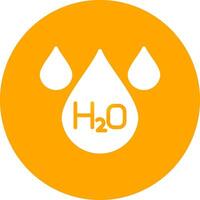 H2O creativo icono diseño vector