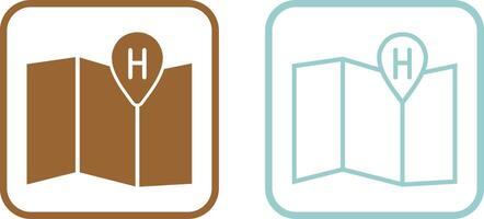 Hotel Location Vector Icon