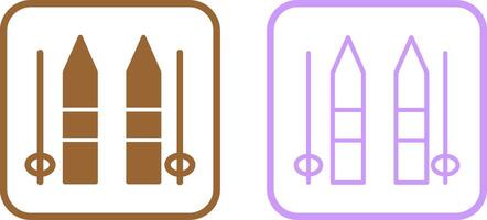 Ski Sticks Vector Icon