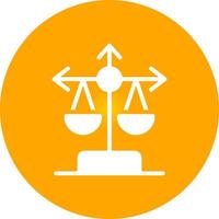 Balance Scale Creative Icon Design vector