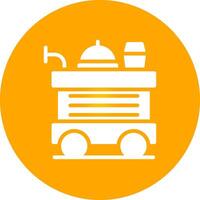 Food Trolley Creative Icon Design vector