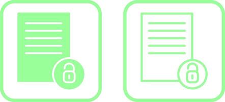 Unlock Documents Vector Icon