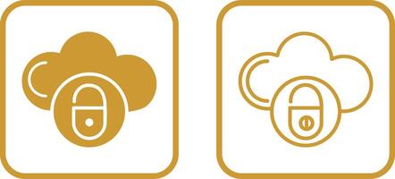 Secure Cloud Vector Icon