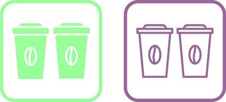 Two Coffees Vector Icon