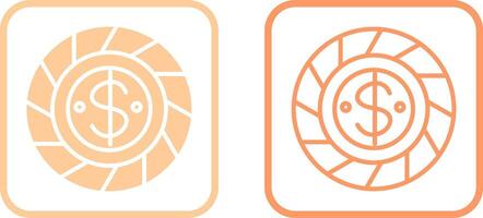 Dollar Chip Vector Icon