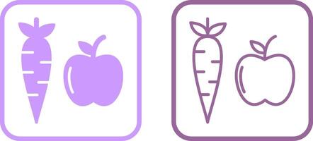 icono de vector de frutas y verduras