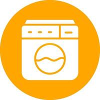 Washing Machine Creative Icon Design vector