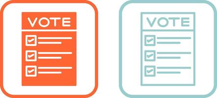 Ballot Paper Vector Icon