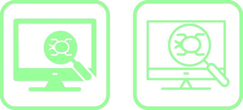 icono de vector de depuración