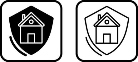 icono de vector de protección de casa