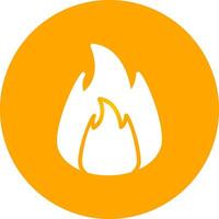 On Fire Creative Icon Design vector