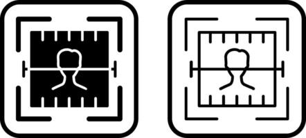 icono de vector de escaneo facial