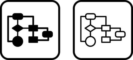 icono de vector de diagrama de flujo