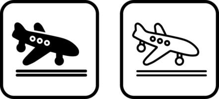 icono de vector de aterrizaje de vuelo